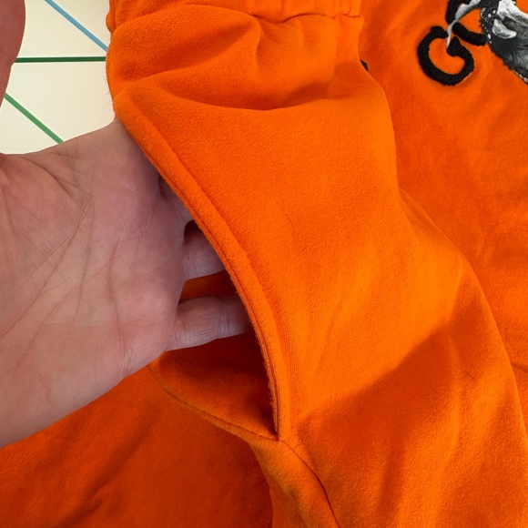 Streetz Iz Watchin Orange Track Joggers w/ GOAT woman’s sz XL 95% cotton pockets - Picture 10 of 11